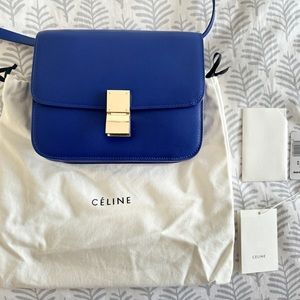 Celine Classic Medium Box Bag - Royal Blue